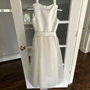 David's Bridal Flower Girl Dress Size 10 Ivory
